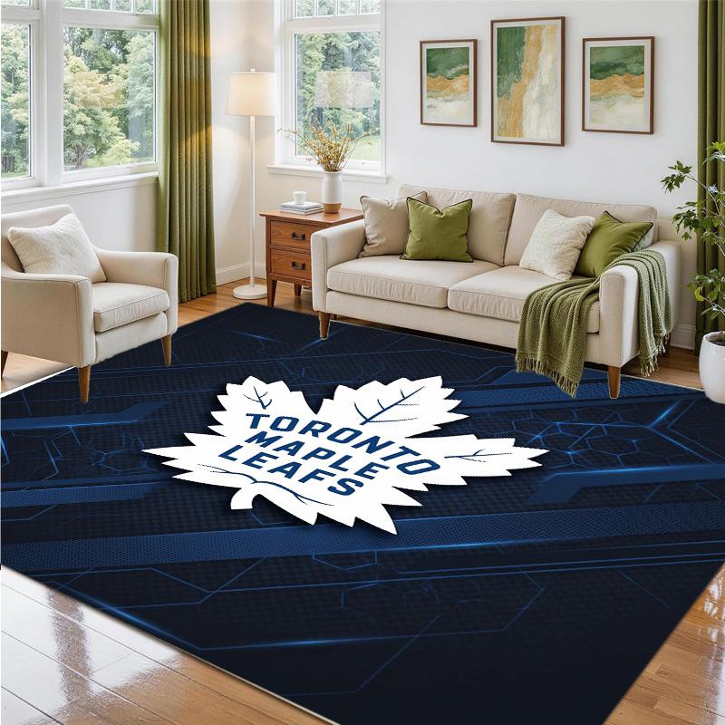 Toronto Maple Leafs Design Kristalfluweel Tapijt Zacht Decoratief Mat voor Slaapkamer Entree