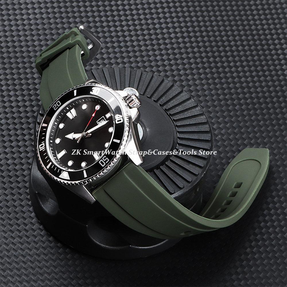 20mm 22mm Silicone Strap for Huawei Gt3/4 46mm Rubber Watch Band for Rolex Sport Waterproof Bracelet for Citizen