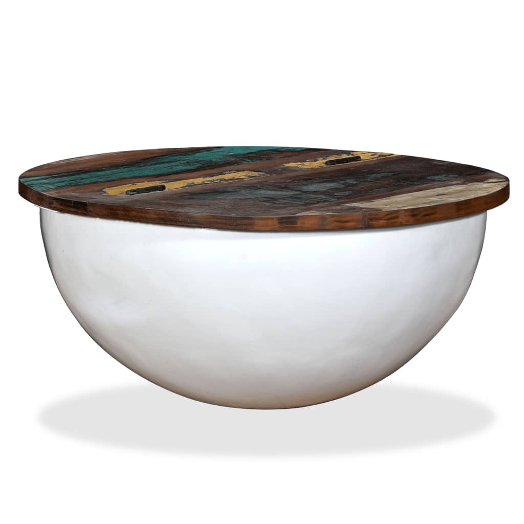  Reclaimed Wood Coffee Table, Bowl Shape