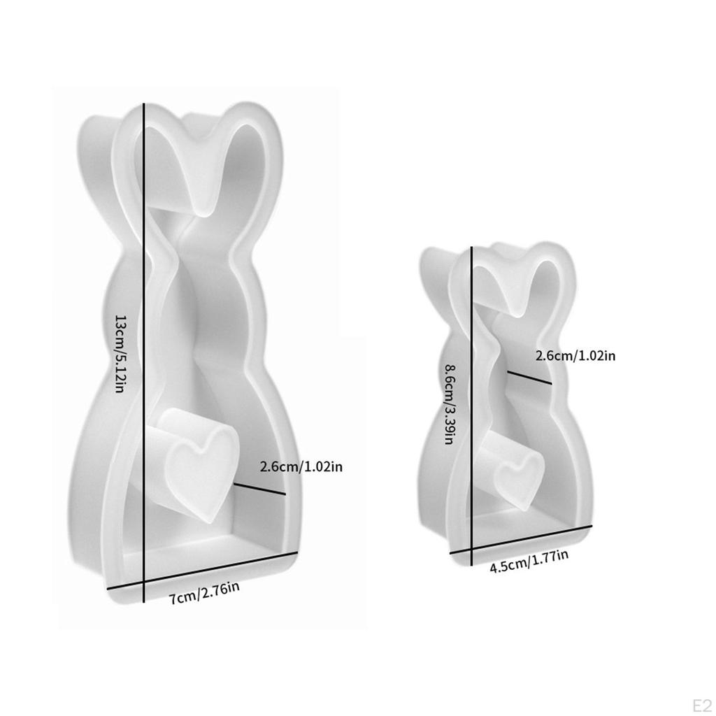 Hase Silikonmodell Epoxidharz Gießen Skulptur Werkzeug Handgemacht Ostergeschenke Kerzenherstellung