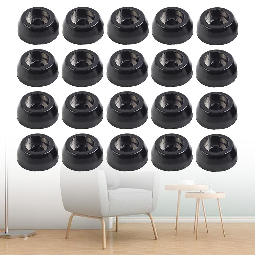 HOT Sale Feet Leg Pads Floor Protectors Parts Rubber Standing Steady Non-Slip 20pcs Accessories AntiScratch Black Conical
