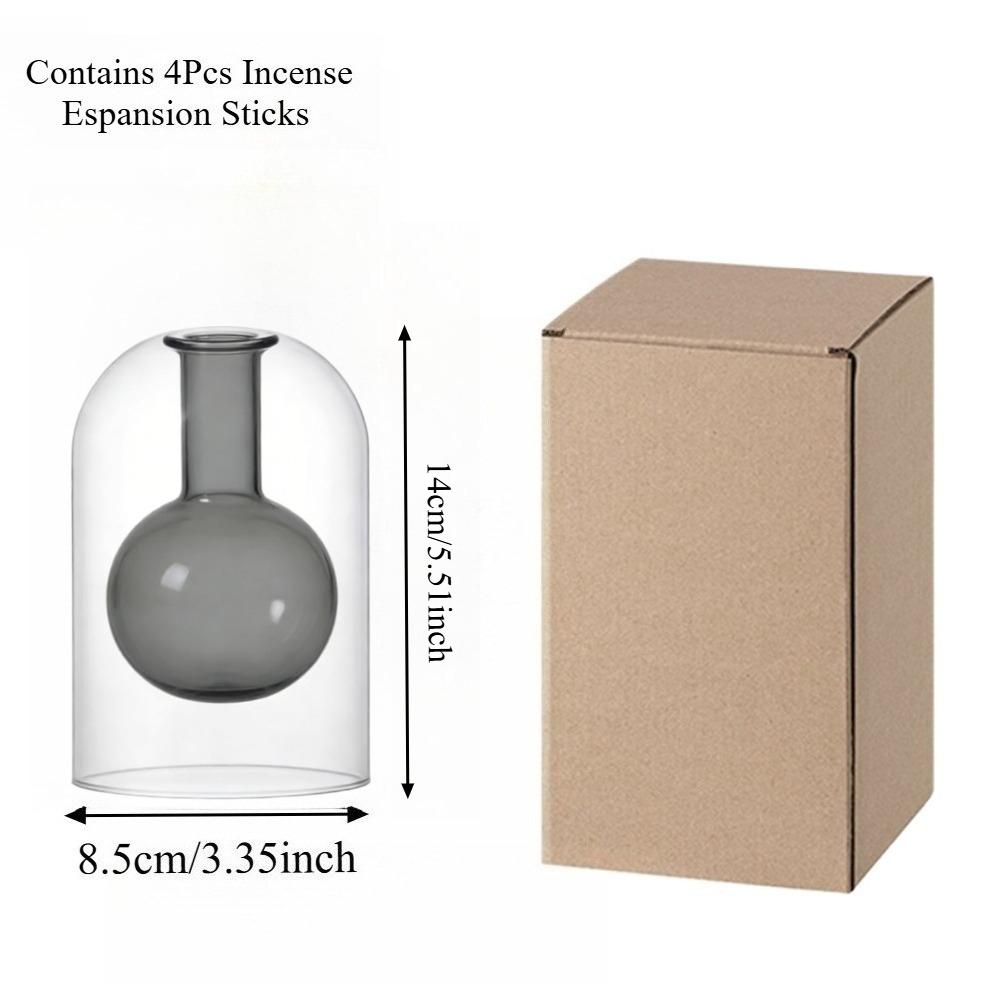 Minimalist Double Layer Glass Aromatherapy Bottle Refillable Reed Diffuser Bottle for Home Decoration Home Bathroom Gifts