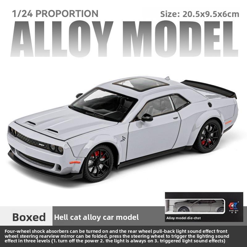 Challenger Alloy Simulation Srt Hellcat Model Toy With Lighting Function