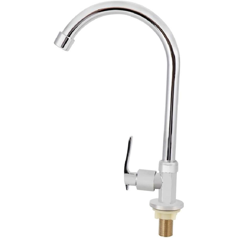 G1/2in Kitchen Faucet, Single Handle Kitchen Sink Faucet, Single Cold Vertical Faucet Tap for Home Use (Without Hose)
