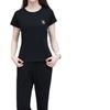 Women's Loose Fit Two-Piece Tracksuit Short Sleeve T-Shirt Elastic Waist Ankle Pants Casual Matching Outfit Set