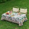 Thickened Cotton Linen Picnic Mat Multifunctional Sofa Cover Cartoon Tablecloth Non Slip Pad