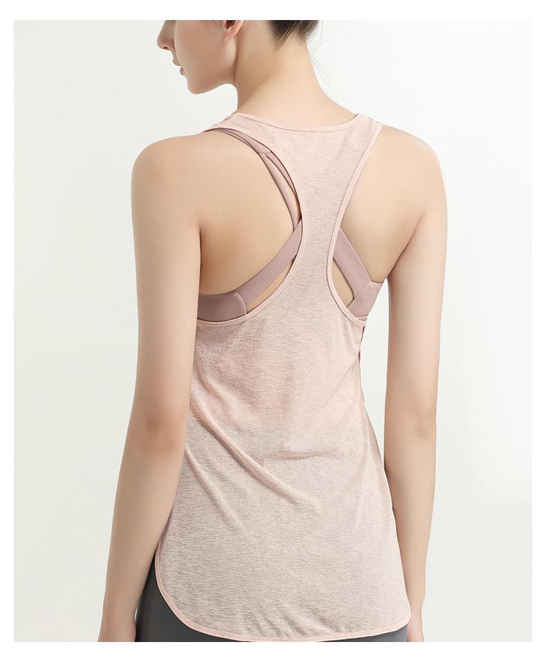 Women's Racerback Yoga Tank with Built-in Bra, Sleeveless Sports Top, Backless Design