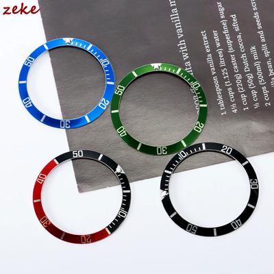 Caixa de Relógio de Alumínio Cerâmico 37mm Aro de Liga Metálica Inserção de Anel Chanfrado para Rolex Water Ghost Relógio de Mergulho Acessórios Peças para Homem