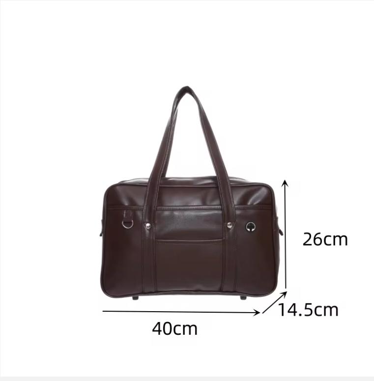Japanese Two-dimensional Student JK Uniform Bag Girl PU Schoolbag COS Wear-resistant Waterproof One-shoulder Messenger Handbag