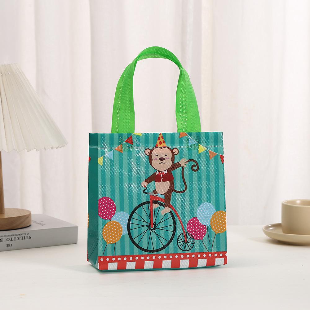 Children's Cartoon Amusement Park Tote Bag - Waterproof, Non-Woven Gift Bag