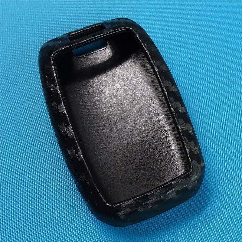 Carbon Fiber Car Keychain Auto Keys Remote Cover Key Silicone Fob Case for Kia Forte Niro Optima Sedona Sorento Soul Sportage