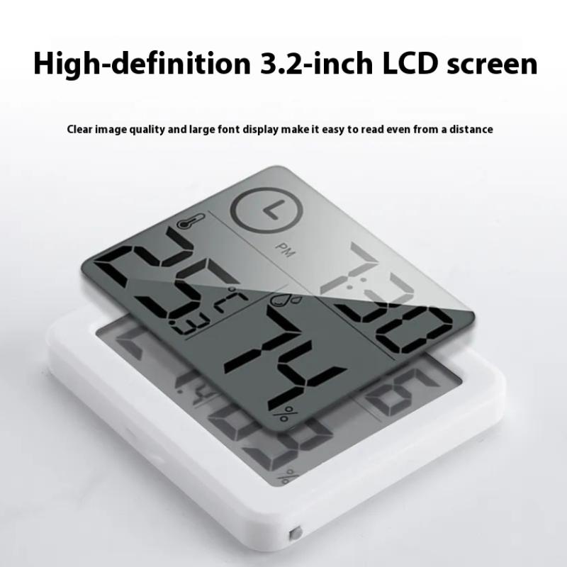 1 Piece Automatic Monitoring Desk Clock Multifunction Electronic Digital Temperature Large Lcd Screen Humidity Table Clock