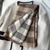 New Overlock Versatile Plaid Scarf for Women Autumn and Winter High End Atmosphere with Coat and Warm Scarf