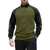 Men'S Outdoor Raglan Sleeve Standing Collar Long Sleeved Sweatshirt