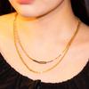 BE/GINS [925 Silver]La Ligne Two Tone clip chain Necklace