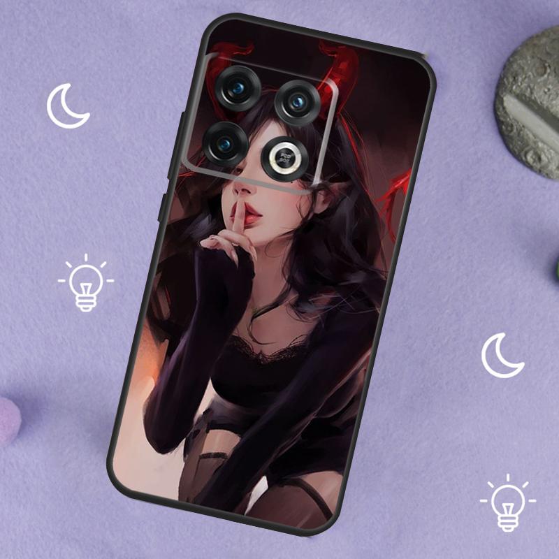 Aesthetic Devil Woman Bad Girl For OnePlus 15 13 12 11 13R 12R 10R 13T 10T 8T Case For OnePlus Nord 5 CE 3 2 4 Lite N20 N30