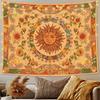 Accnicc Yellow Sun and Moon Tapestry Vintage Indie Boho Tapestry Wall Hanging  Sunflowers Butterfly Moth Constellation Wall Mat