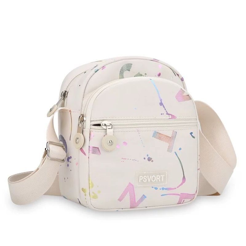 Polyester Mini Crossbody Bag With Zipper Pocket For Casual Travel And Daily Use