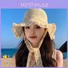 Summer Straw Wide Brim Sun Hat With Removable Ribbon For Beach And Outdoor Wear