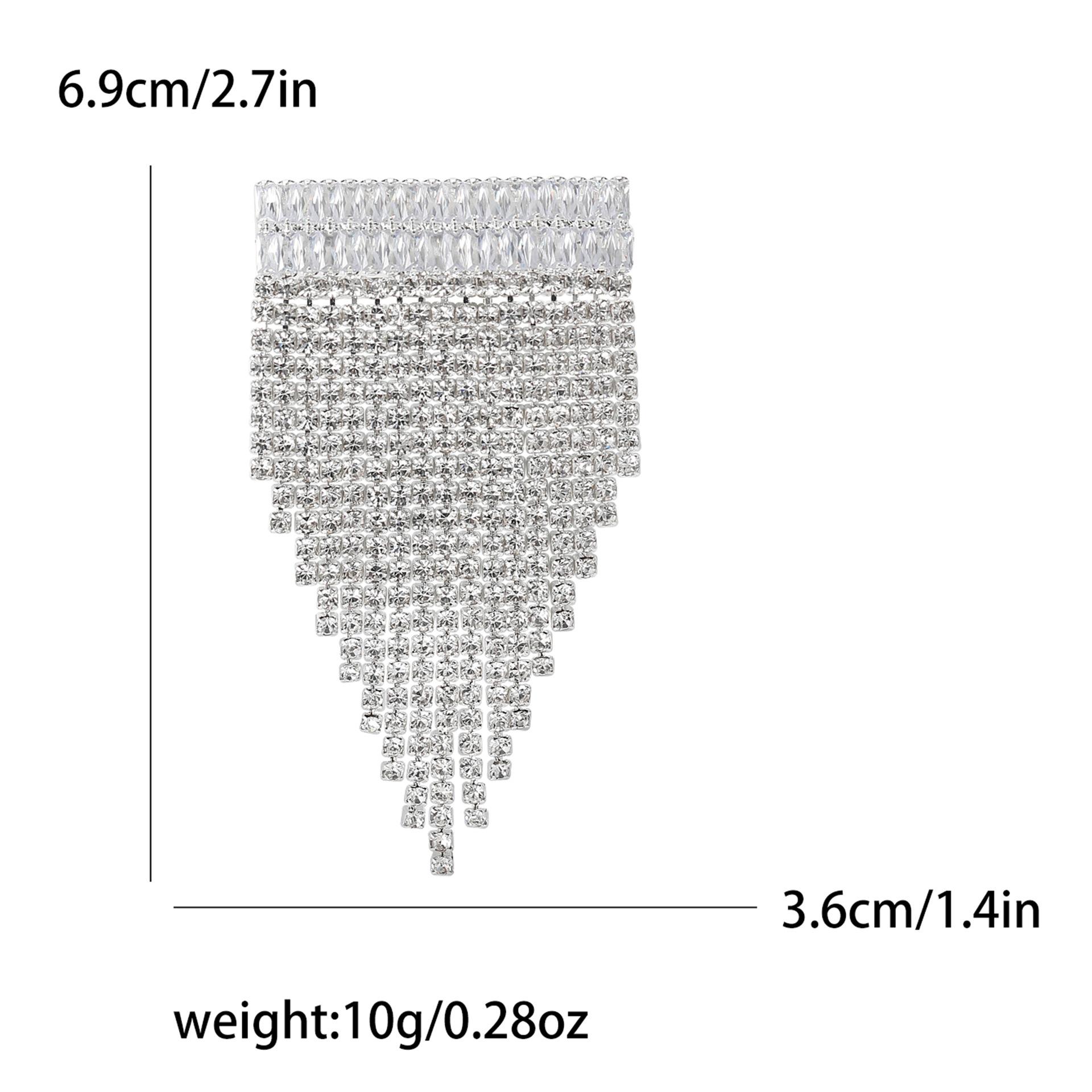 

Стильная брошь с бахромой из цепочки и бриллиантов, простая темпераментная женская одежда, корсаж, ювелирные изделия, булавка