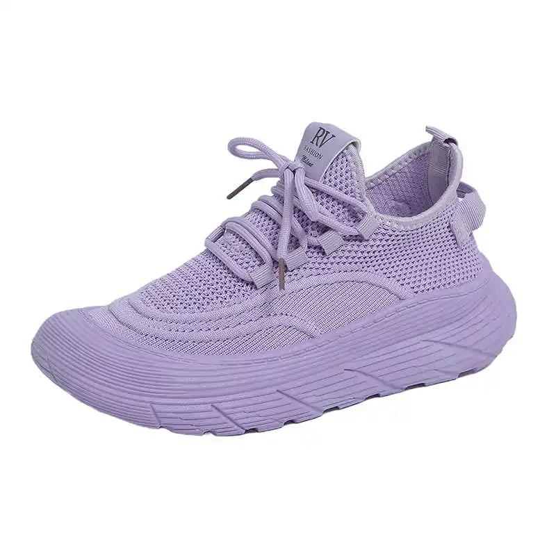 Fashion Chunky Height Increasing Women Shoes Retro Flats Sneakers 44 Size New Products Sports Clearance Womenshoes Teni Best