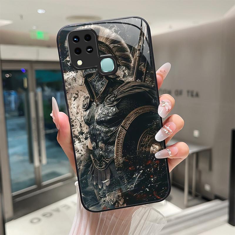 

Cute Cats Flower Case For Infinix Hot 11 G37 X689F / Hot 10S / Hot 10T Tempered Glass Phone Case Protective Cover Hard Shell Hot 11 G37 X689F