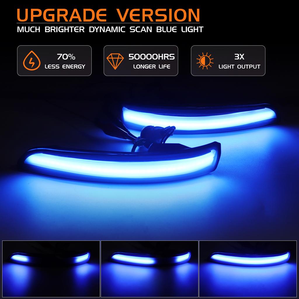 USA Stock Mirror Turn Signal Lights for Ford Kuga Focus 3 Escape EcoSport C-Max Dynamic Indicator Bright Sequential Blinker