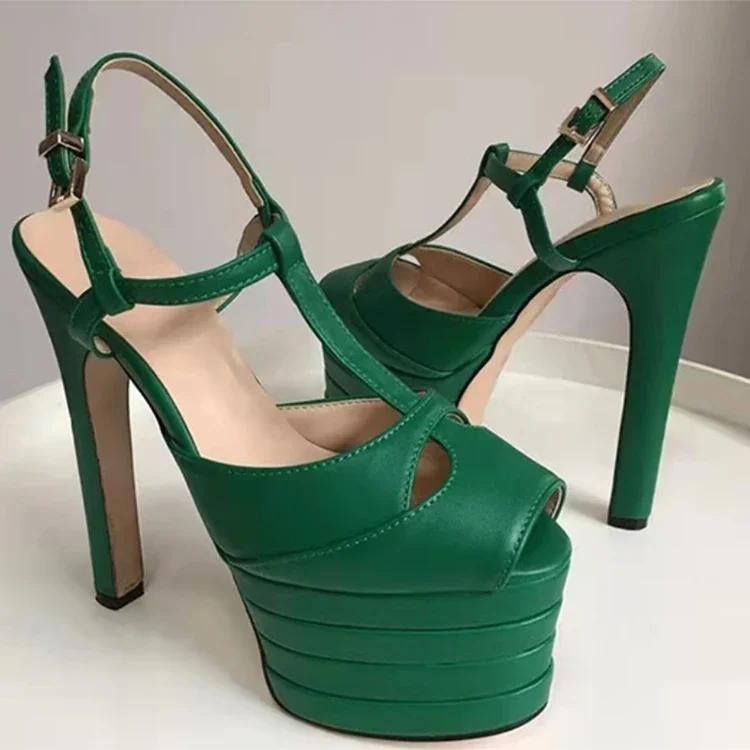 Fashion Brand Sexy Rivet 16cm High Heel Sandals Platform Party Wedding Ball T-stage Women Shoes High Quality Large 43summer Female Shoes