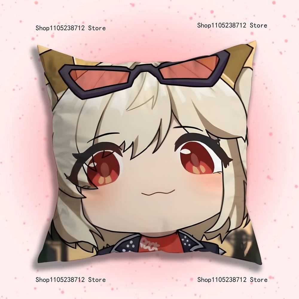 Cute Game T-Trickcal Anime Pillow Case Anti-Dustmite Pillowcase Invisible Zipper Silky Short Plush Sofa Cushion Cover