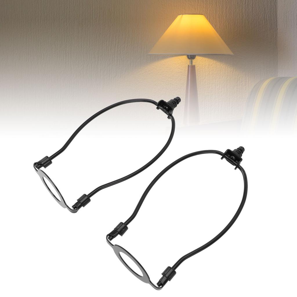 2Pcs   Lamp Shade Harps Holder Kit with E26 Light Base Metal Lampshades Holder for Table and Floor Lamps
