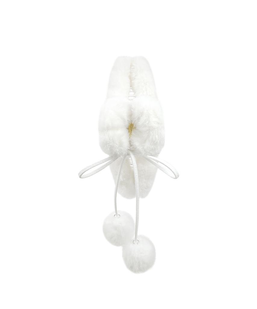 Vvv Pom-Pom Hair Clip _ White