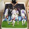 Olympique Lyonnais Football Team,pattern Flannel Blanket, High Quality Comfortable for All Seasons, Home Decor, Warmth and Comfort, Perfect for Gifts.
