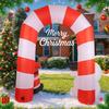 7.87FT Inflatable Toy Arch Snowman Santa Decorations Xmas Yard Lawn Home Party Decor With LED Lit Christmas Supplies Ornaments