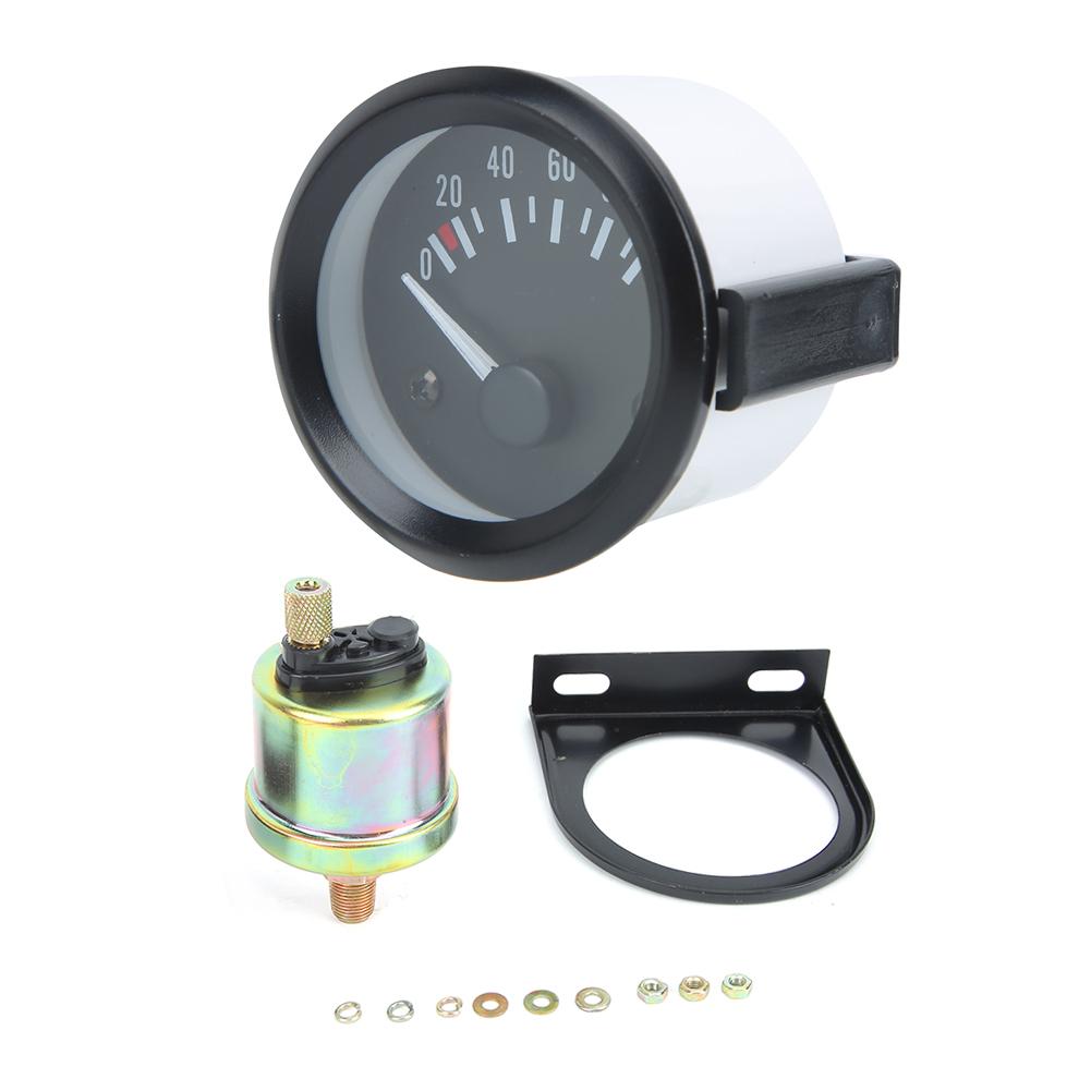 Motor Car Oil Pressure Gauge with Sensor 0 100 Psi 12V 52mm 2 inches