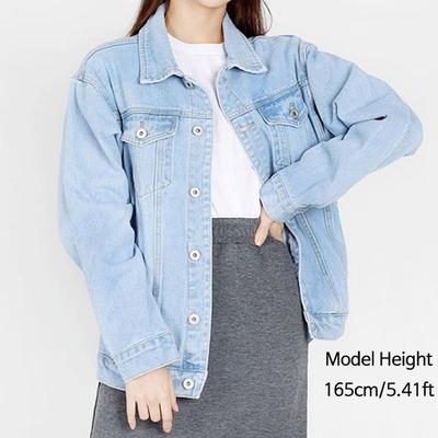 Women Jeans Jacket Basic Denim Jacket Date Look Korea Fashion