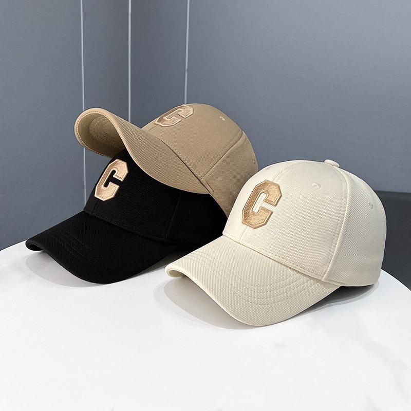 Hat Women's New Baseball Cap C Letter Spring and Autumn Trend Versatile Sunscreen Shade Cap Spring and Summer