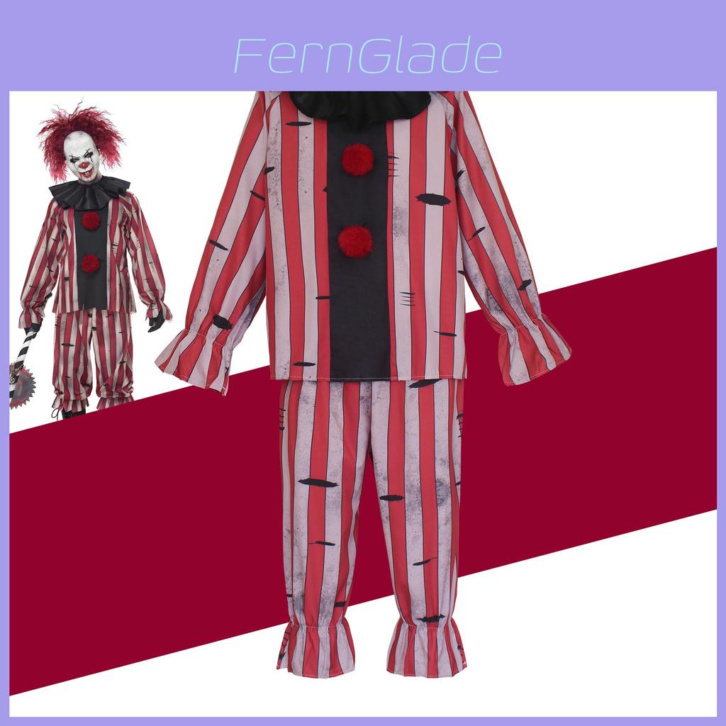 Clown Cosplay Costume For Halloween And Stage Performance With Polyester Fabric For Men And Women