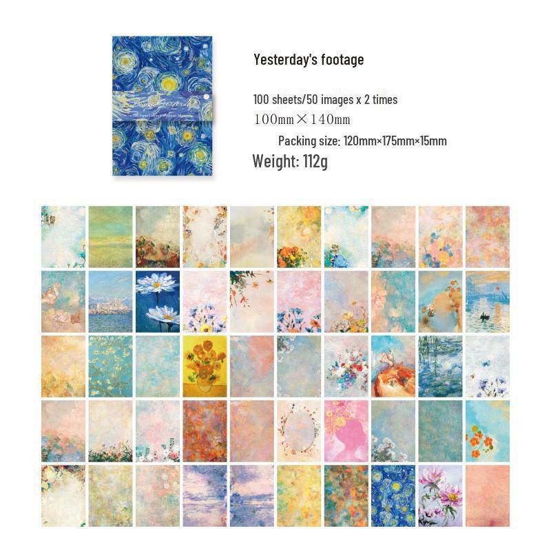 American Retro Floral Literary Journal Background Paper