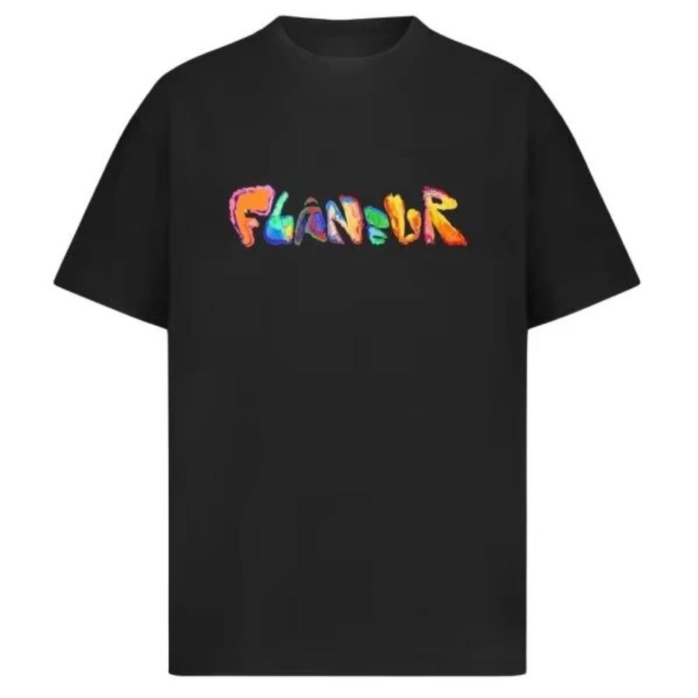2026 New Summer Flaneur Homme Floral Graphic Brand Pattern Printed Luxury Brand Pure Cotton Men 'and Women' T-shirts Top