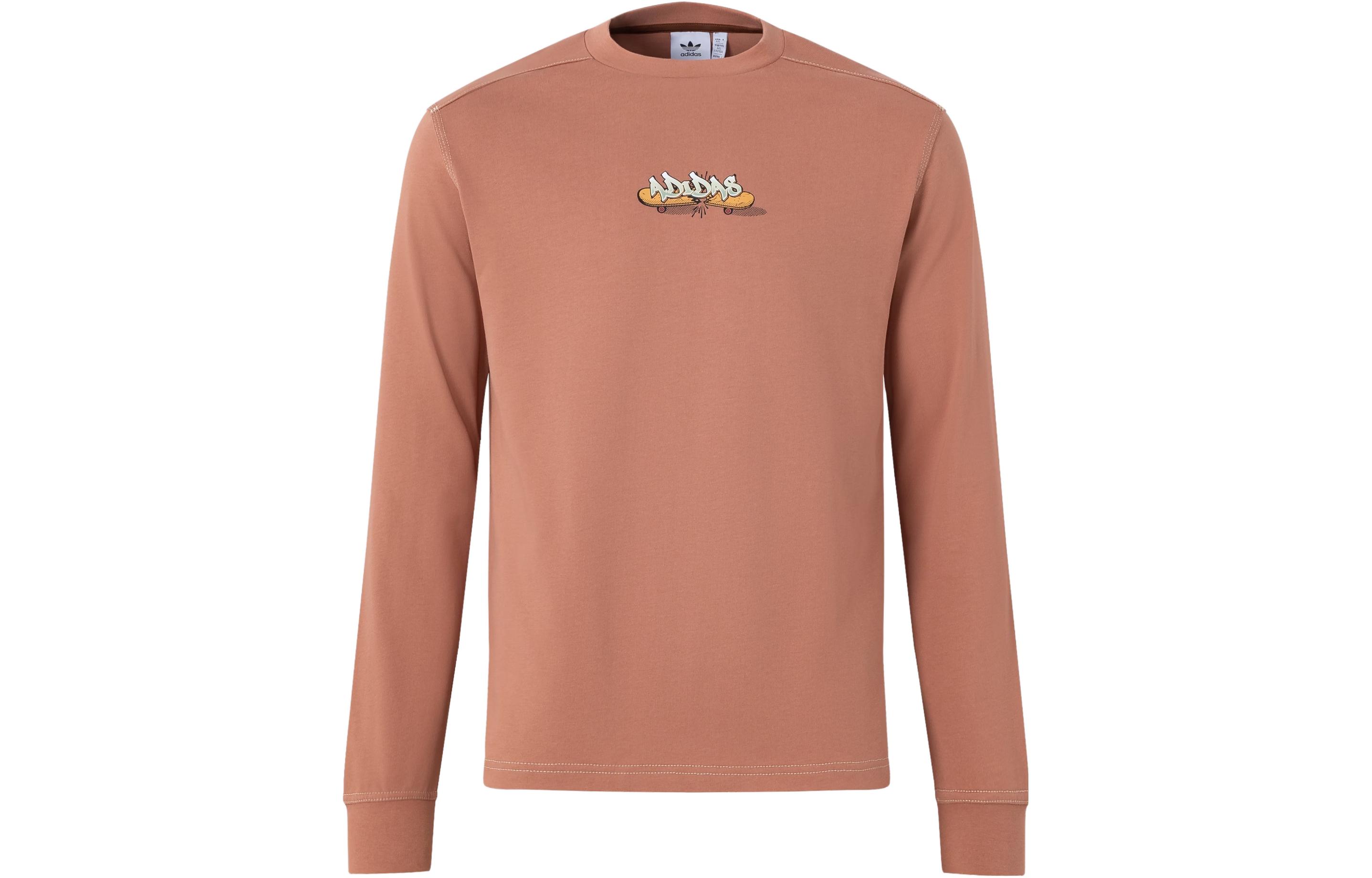 Adidas Originals City Skate Long Sleeve Tee T Shirt Unisex Clay Strata IY5375 XL
