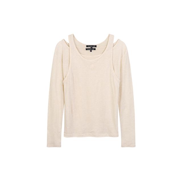 LAP Sleeveless Layered Long Sleeve Set Ar2Ex463