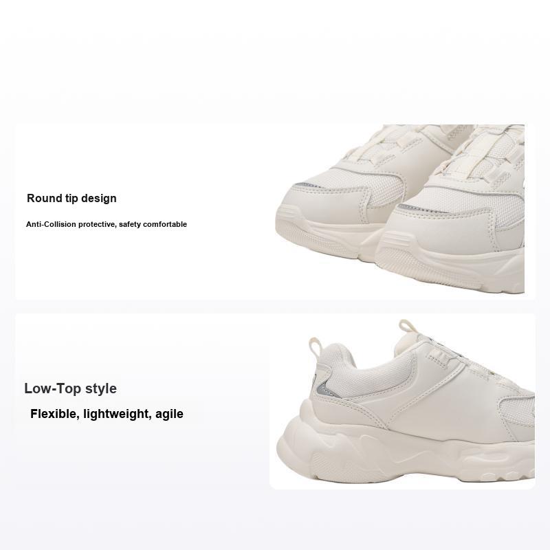 MLB Big Ball Chunky 24SS Knob Non-Slip Wear-Resistant Low-Top Casual Shoes Kids sneakers White 7ASHCB34N-50IVS