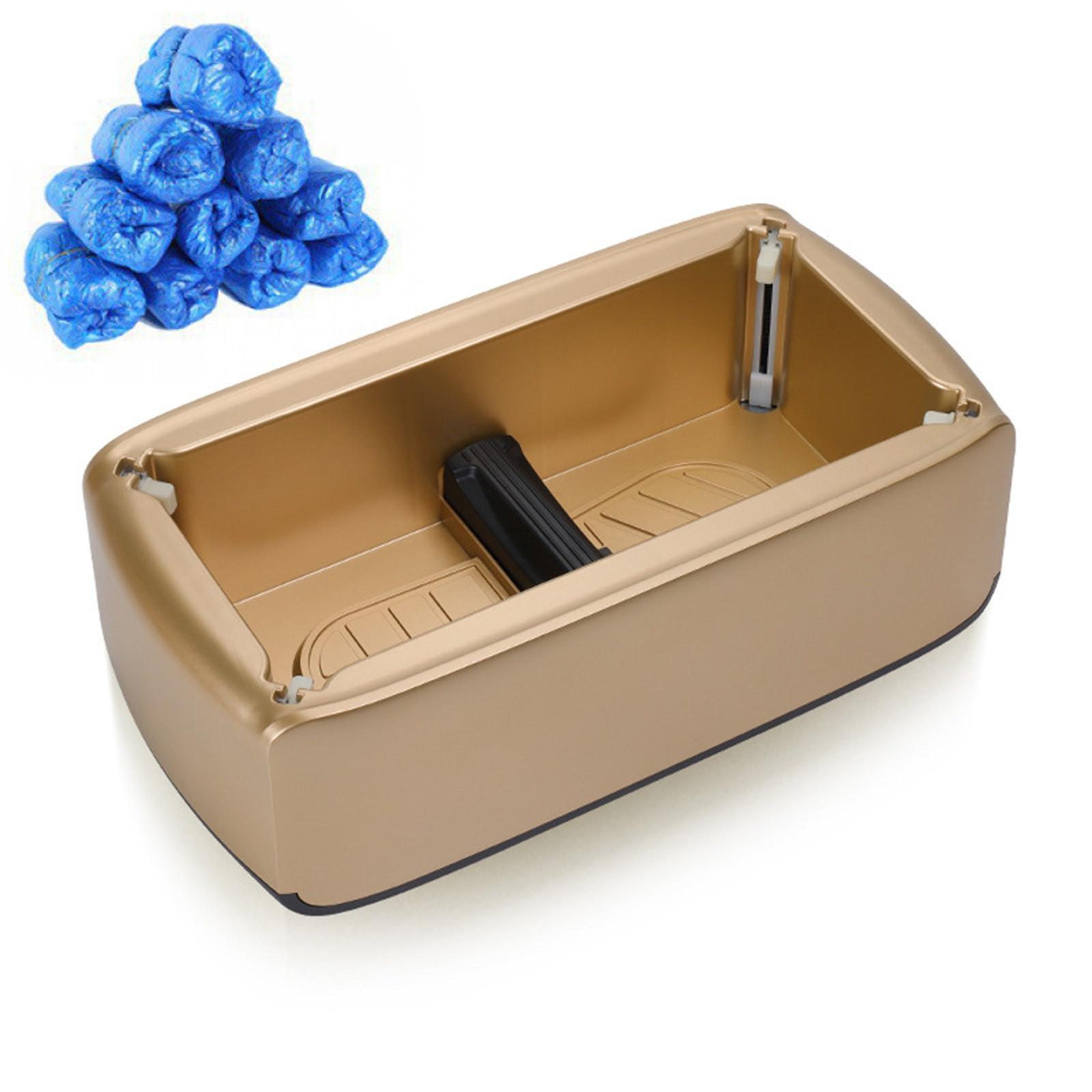 

Машина для изготовления бахил Автоматический диспенсер для бахил с 200 шт одноразовых пластиковых бахил One Size золотой