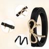 1PC Ladies Classic Fine Belt, Slim Fit Dress Belt, Bow Buckle Belt