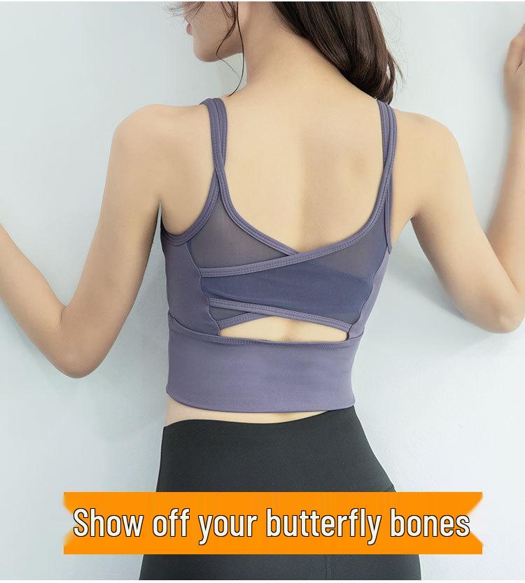 Women's High-Impact Shockproof Mesh Quick-Dry Sports Bra for Running, Fitness, and Yoga