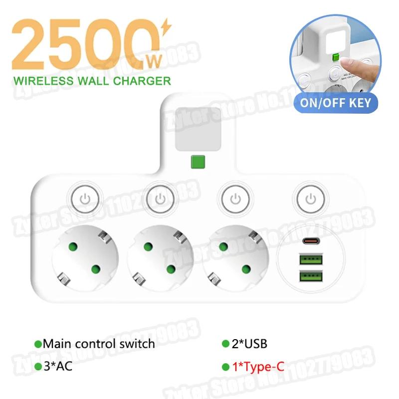 Priză EU 1/2/3/4 Ieșiri Adaptor Standard European Extensie Priză de Alimentare Convertor AC Adaptor Birou Acasă Încărcător de Perete