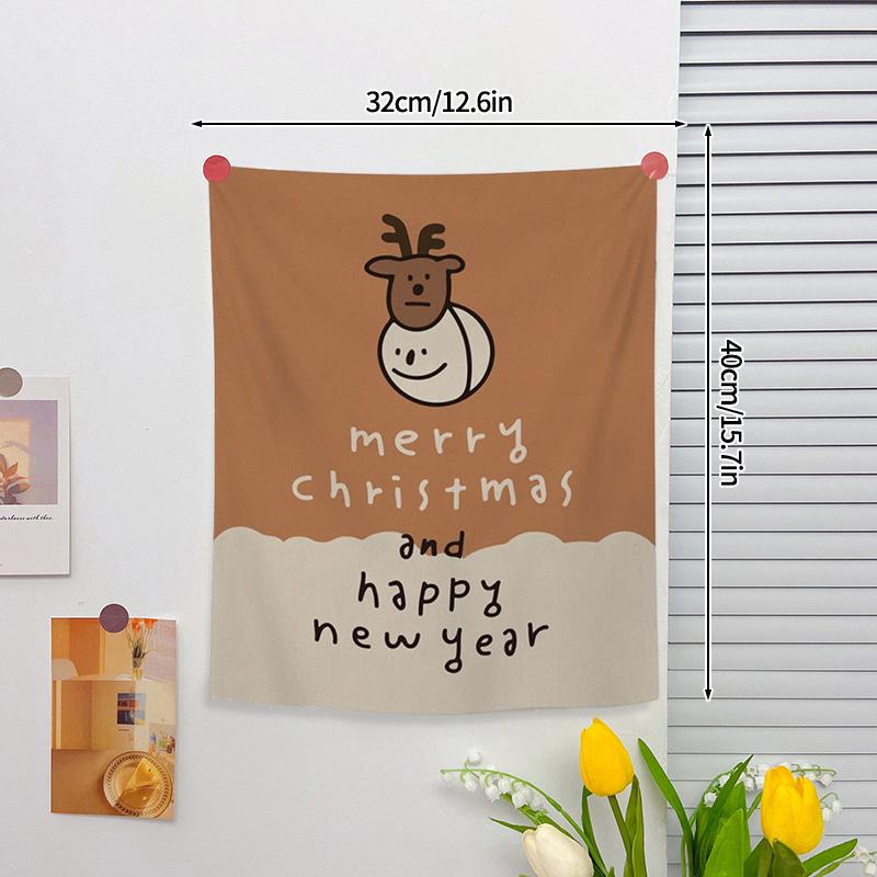 Christmas Hanging Cloth Wall Tapestry Accessorie Home Decoration Christmas New Year Decoration Room Aesthetic Accessories