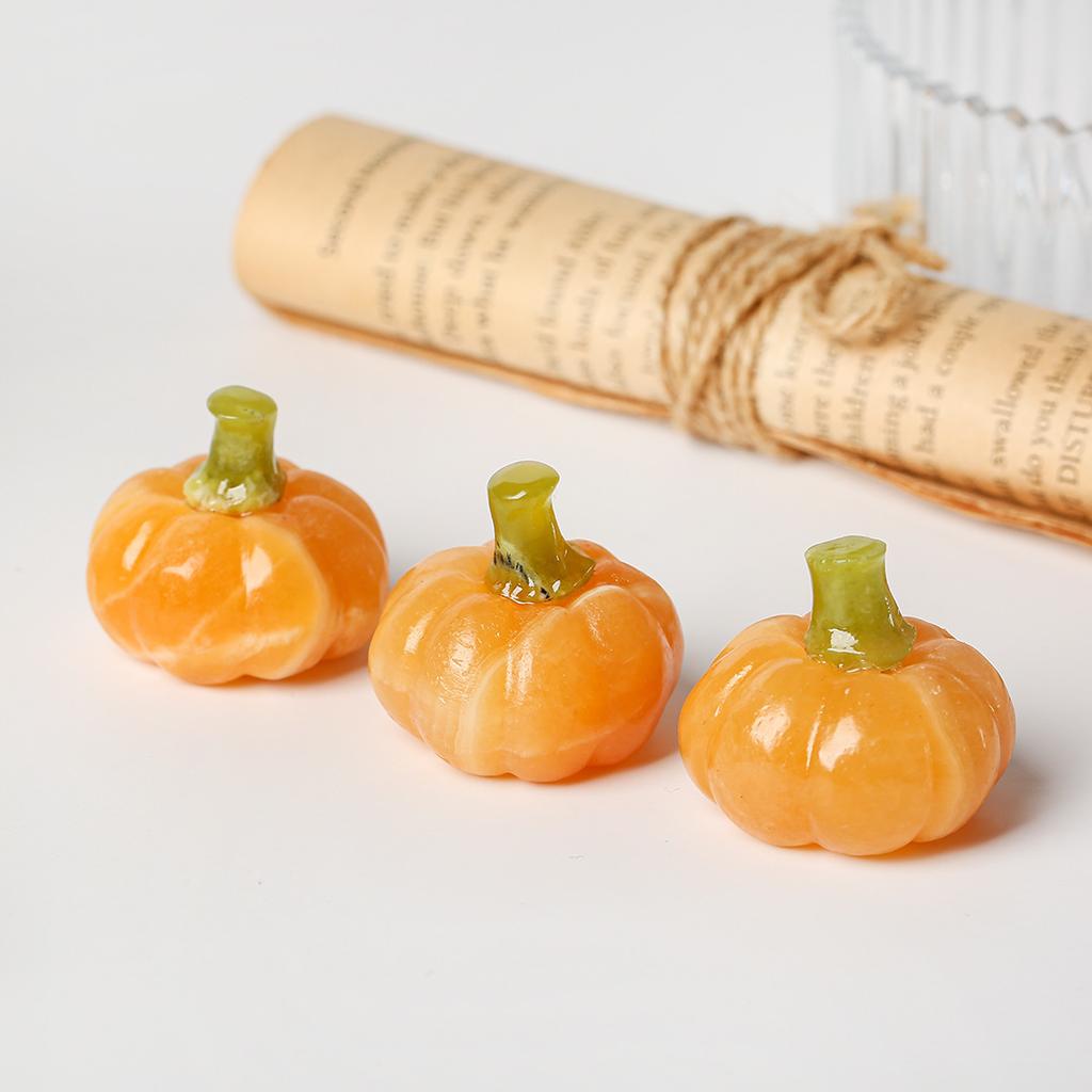 1 Pcs Natural Crystals, Icestone, Pumpkin Crystal Frozen Stone, Mini Ornaments, Halloween Day, Desk Decorations, Gifts