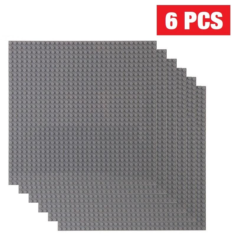 6PCS Classic Base Plate 32x32 16x32 Dots Baseplate Bricks DIY Assembly ABS Plastic Building Blocks Compatible Brand Figures City