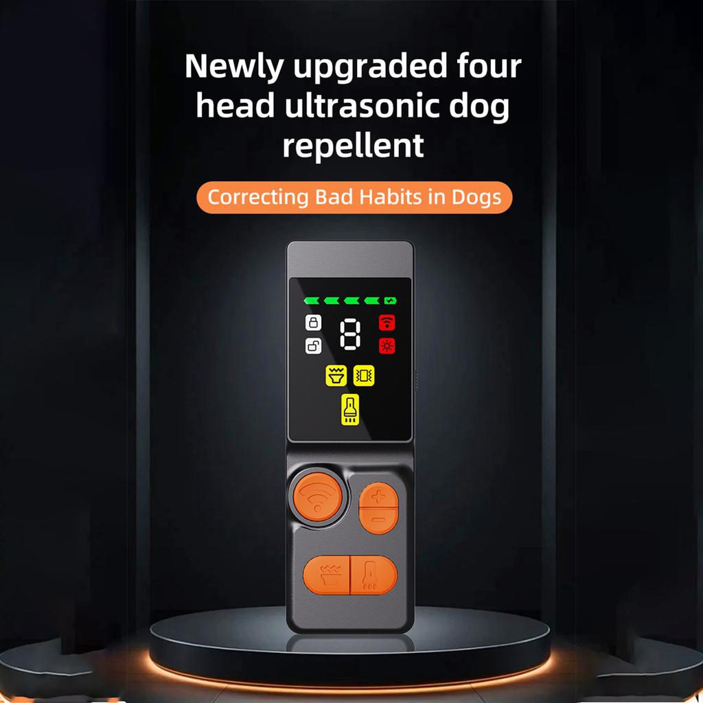 Upgraded Dog Stops Barking &scares Wild Dogs With Strobe Lights + 41kHz Sound (50ft Range).Safe,humane & Portable For Walks/outdoors